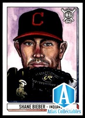 2021 Topps Big League Art of the Game Shane Bieber Cleveland Indians #ATG-SB